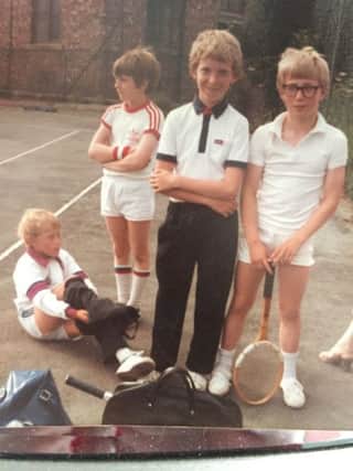 Greame Foreman and fellow tennis players in the early days at Westoe.