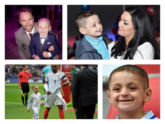 Bradley was a huge football fan, and represented his country as England mascot in 2017.