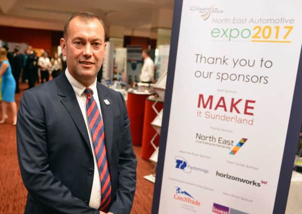 North East Automotive Alliance CEO Paul Butler at last year's Auto Expo at the Stadium of Light.