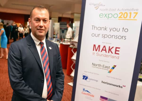 North East Automotive Alliance CEO Paul Butler at last year's  Auto Expo at the Stadium of Light.