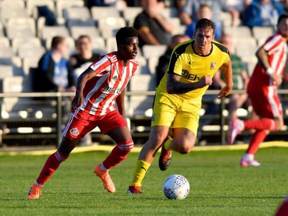 Bali Mumba in action against Darlington.