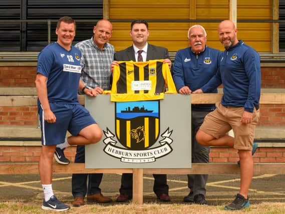 Stephen Rutherford (Director of Football), Terry Smith (Director), Andrew Brewer (Partnership manager The Energy Check), Vin Pearson (Chairman), Colin Smith (Director)