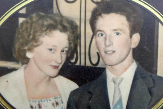 Terence and Jean Sweeney on their wedding day