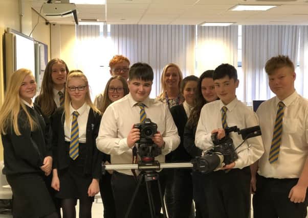 Pupils from Whitburn Church of England Academy who have created an anti-smoking film.