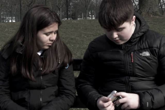 A still from the anti-smoking film created by Whitburn Church of England Academy pupils.