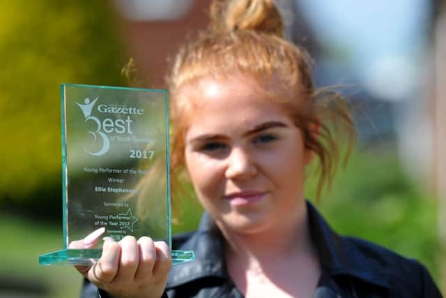 Ellie Stephenson with her 2017 award. Picture by FRANK REID