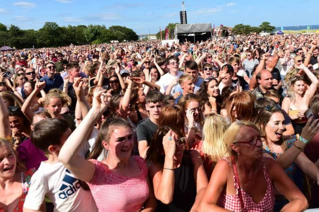 Crowds at the South Tyneside Festival gigs in Bents Park, South Shields on Sunday, enjoying the bands and the glorious weather.