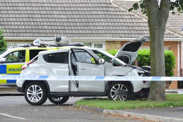 Scene of accident in Lyndon Drive, East Boldon.