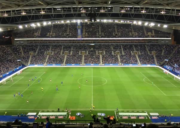 Seat with a view at the Estadio do Dragao for Newcastle Uniteds friendly against Porto.