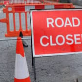 Road closure in East Boldon.