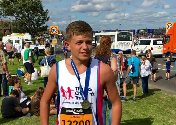 James Fleming completed the Great North Run in 2016 despite suffering life changing injuries after being hit by a bus at 11 years old.
