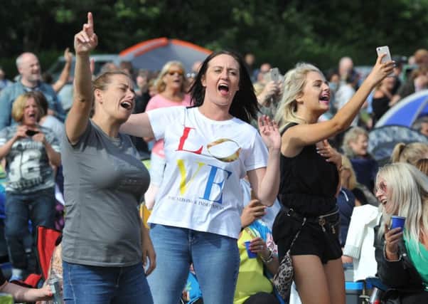 Crowds enjoy the final South Tyneside Summer Festival's Sunday concert in the Bents Park, South Shields.