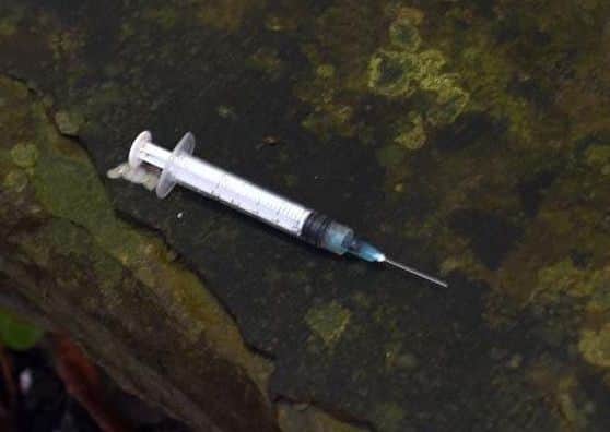 A syringe like this was found in North Marine Park.