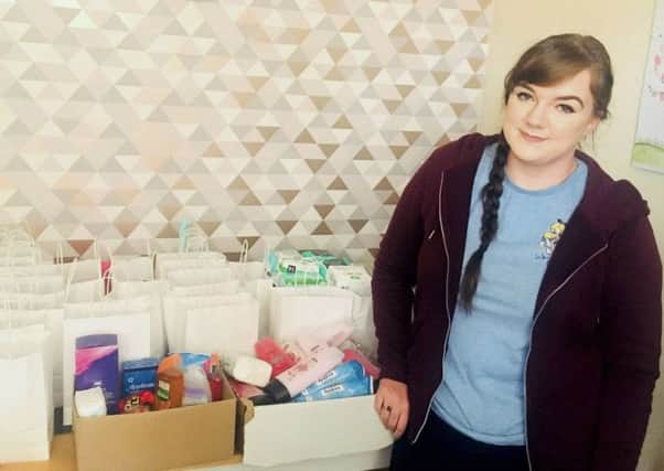 Concerned mum Natalie Cawkwell who has launched a Period Poverty Project.