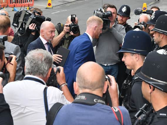 Ben Stokes arrives at court. Picture: PA.