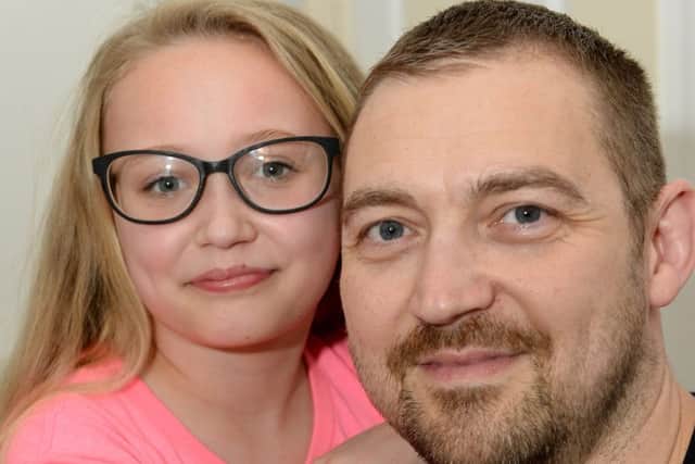 Actor Lee Shone with his daughter Olivia.