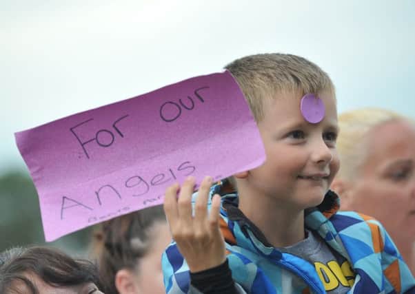 A young fan at the Together Forever Live concert at Bents Park, South Shields, headlined by former X Factor winner Joe McElderry.