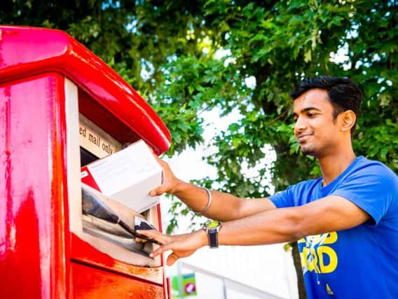 Picture from the Royal Mail of one of the UK's first ever parcel postboxes, which are being trialled from today in Northampton and Leicester.