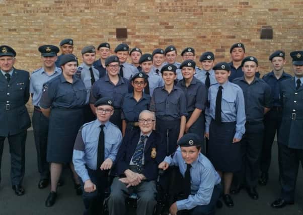 Harold Yeoman with the RAF cadets