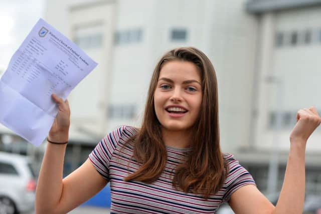 Whitburn Church of England Academy student Ava Napper receives her A-level results