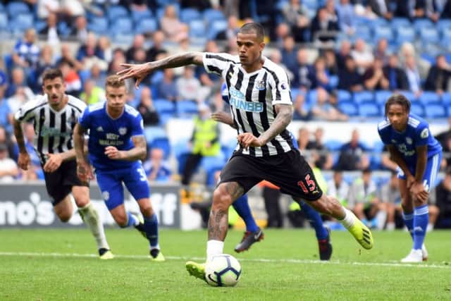Kenedy steps up, only to see his penalty saved.
