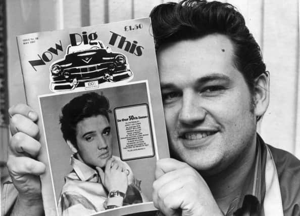 Trevor Cajiao with the 50th edition of his rock 'n' roll magazine Now Dig This.