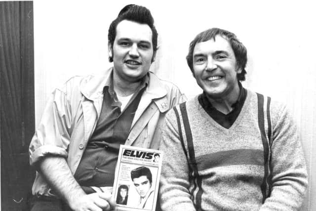 Trevor with Gordon Minto, a regular contributor to his Elvis Presley magazine.