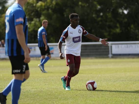 Ursene Mouanda played in four pre-season games for Shields.