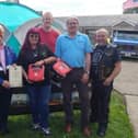The 4x4 team are presented with defibrillators following a Freemason donation
