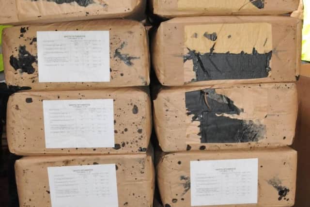 The cigarettes were disguised as bitumen