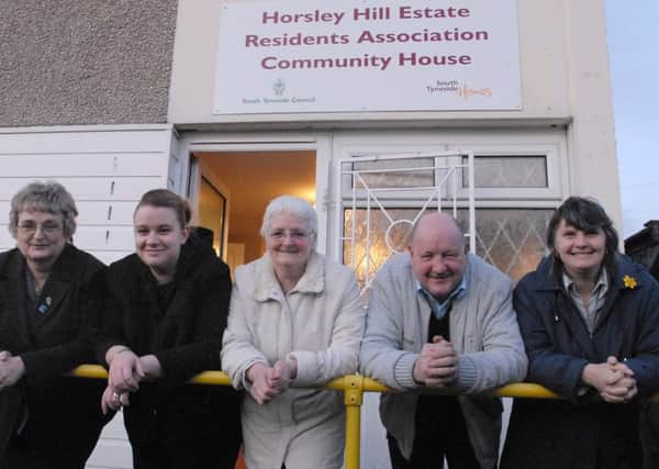 Dot Harrison, centre, with fellow Horsley Hill Residents Association members, from left, Coun Eileen Leask , Leanne Picken,  Lawrence Fox  and Maureen Fox