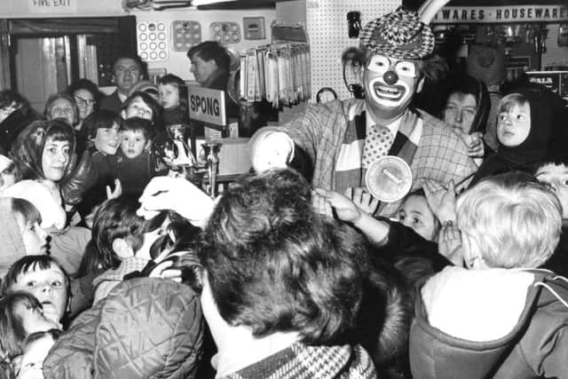 Pierre the Clown visited Binns in 1966.
