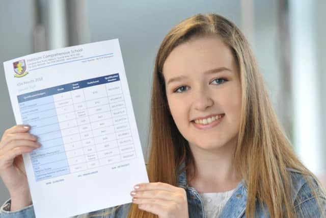 Student Lauren Duff at Hebburn Comprehensive School was delighted with her GCSE results.