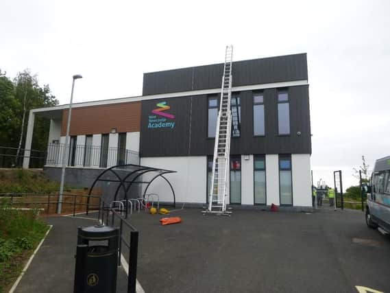 Firefighters at the scene of the incident at West Newcastle Academy. Photo by Tyne and Wear Fire and Rescue Service.