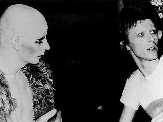 Lindsay Kemp, left, with David Bowie in the 1970s.