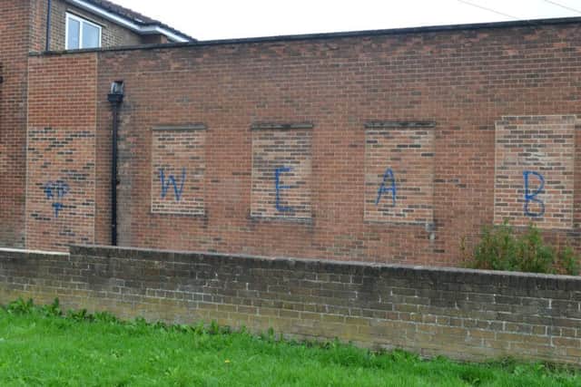 Vandals have made the building a target