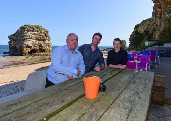 Marden Grotto staff, l-r Michael English, Phil Steel and Will Smith.