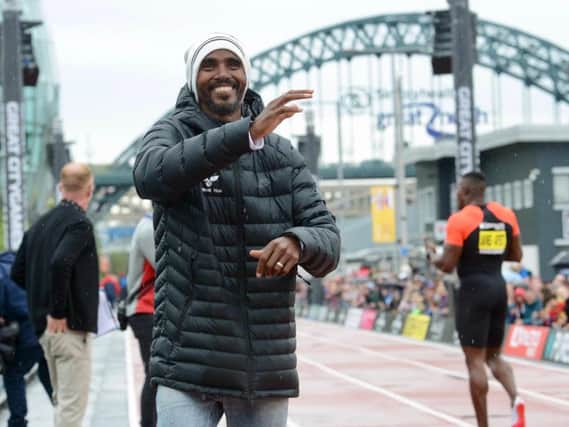 Sir Mo Farah at the Great North CityGames. Picture by North News