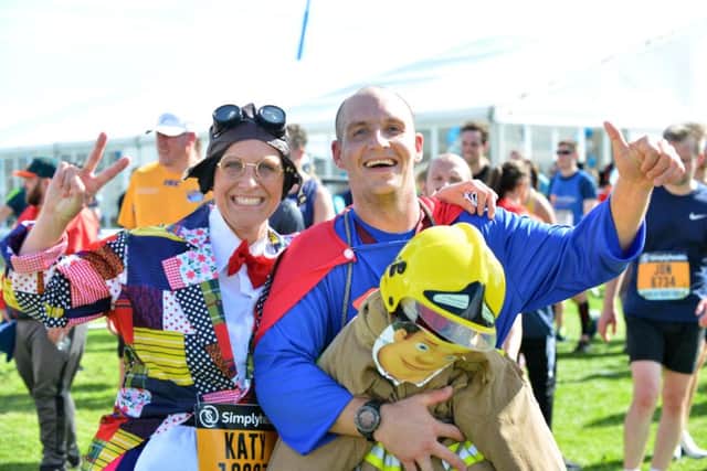 Just two of the runners who completed the Great North Run 2018 in fancy dress.
