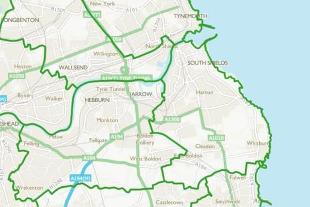 Proposed boundary changes for South Shields and Jarrow