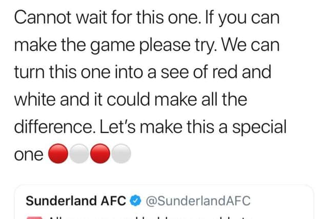 Donald wants Sunderland fans to pack out the away end at the Ricoh Arena