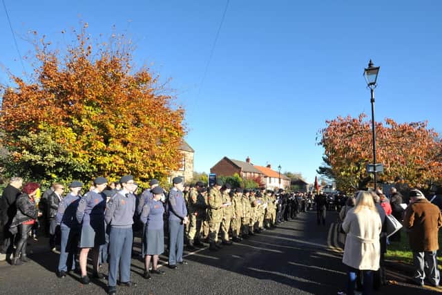 Last year's Remembrance Day ceremony in Monkton Village attracted a large turn out of supporters.