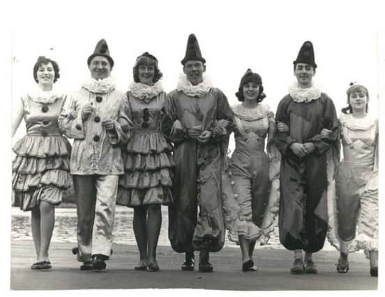 A wonderful image of South Shields Gilbert And Sullivan Society members, dressed for one of thei many lavish productions.