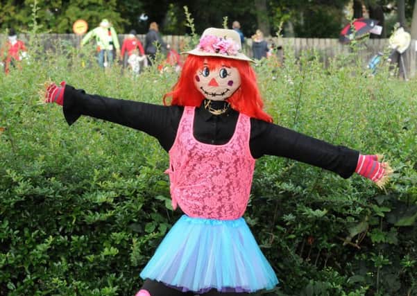 One of the colourful scarecrows at the event.