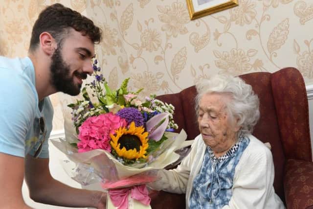 Josef Craig MBE visits Mena for her birthday.