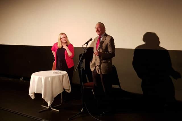 Emma Lewell-Buck and Dennis Skinner on stage