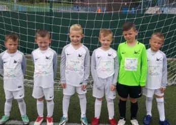 Under 7s Tekkers football team who have also been helped by the Chloe and Liam Trust