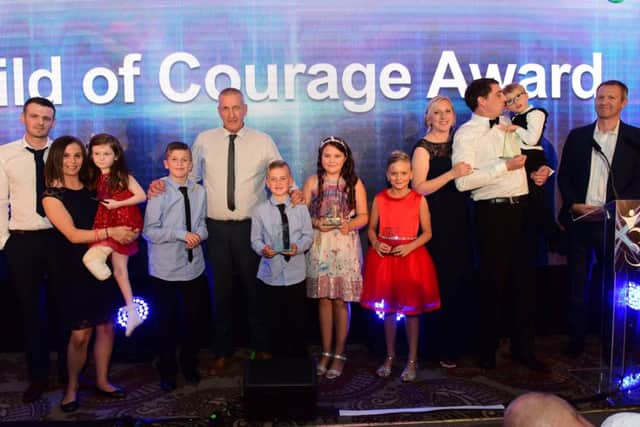 Child of Courage award winners at the Best of South Tyneside Awards 2018