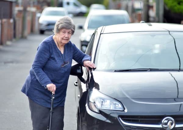 Former nurse Margaret Abernethy,  79 has been given a parking eye at South Tyneside Hospital after dashing for her sick husband