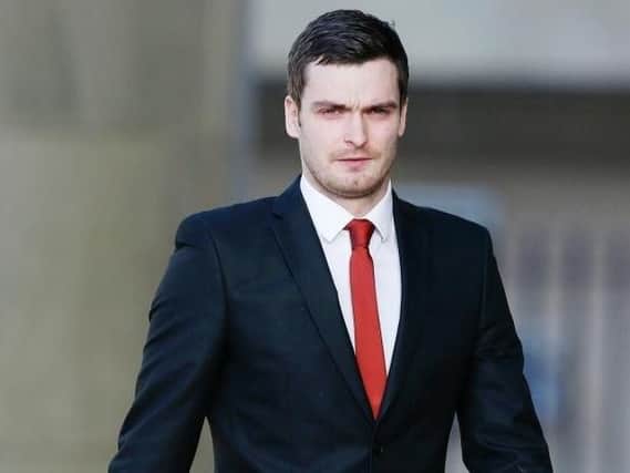 Adam Johnson outside Bradford Crown Court during his trial